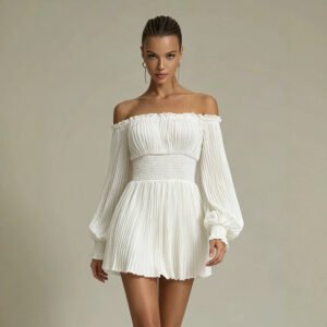 Smocked Off-Shoulder Dress