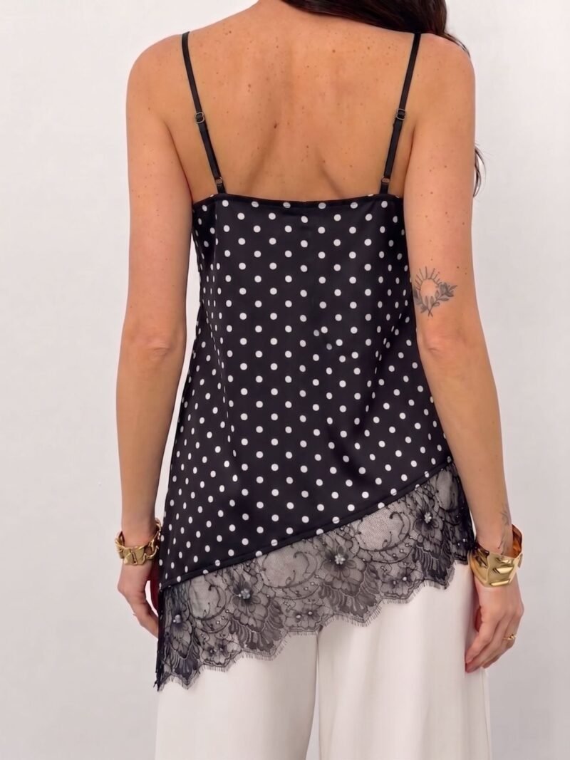 Asymmetric Lace Camisole Top