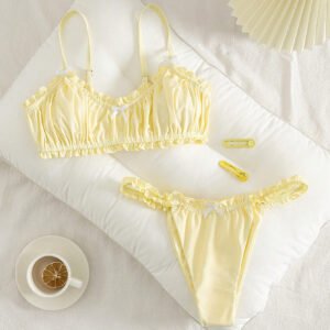 Ruched Bow Bikini Set