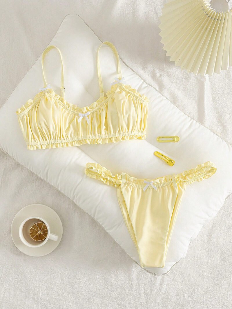 Ruched Bow Bikini Set