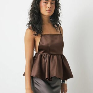 Backless Ruched Cami Top