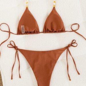 Beaded Halter Bikini Set