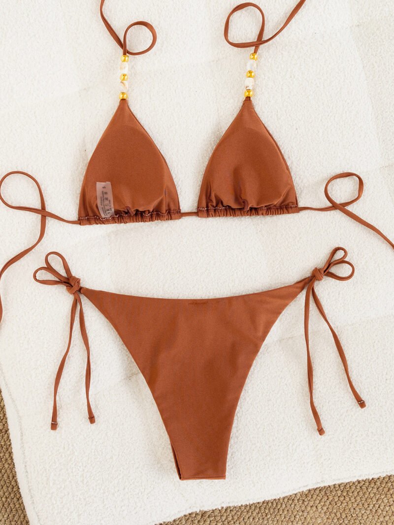 Beaded Halter Bikini Set