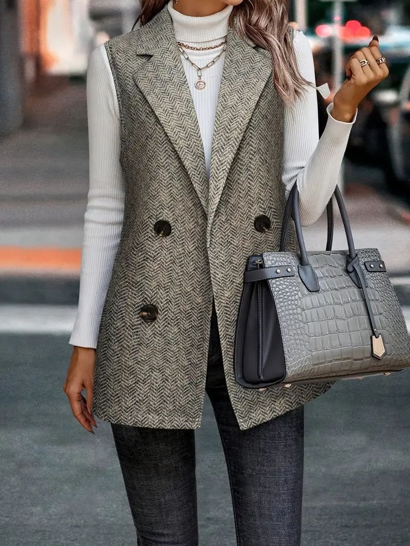 Double Breasted Knit Vest