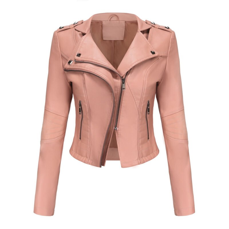 Slim Fit Faux Leather Jacket