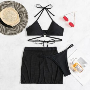 Halter Tulle Swim Set