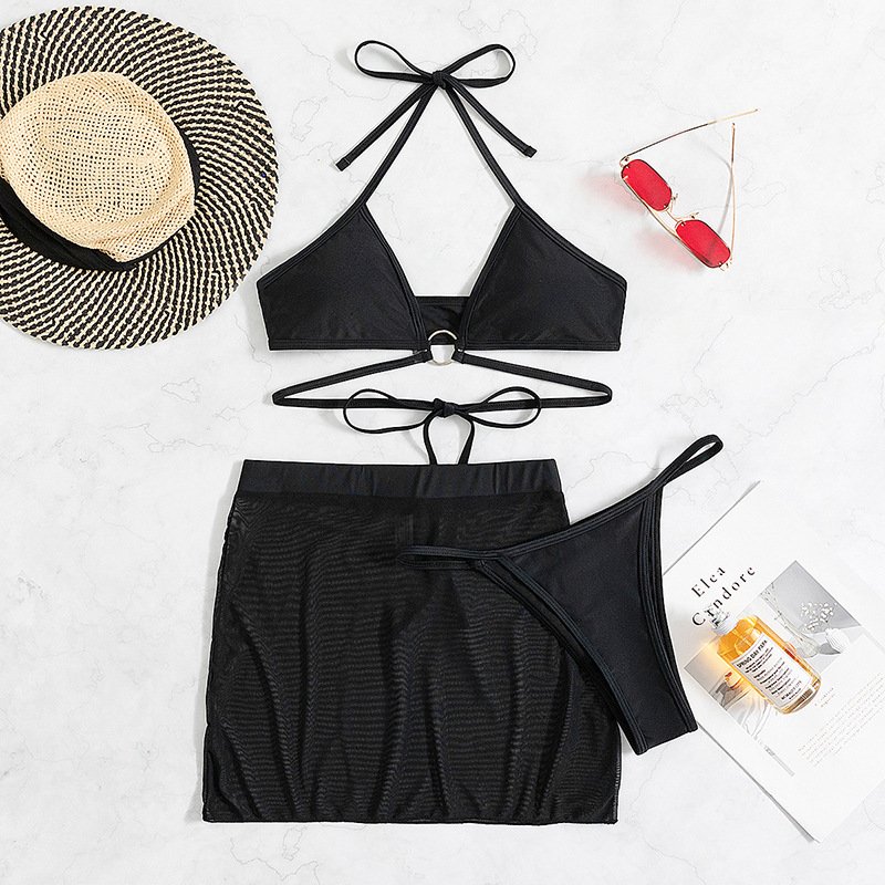 Halter Tulle Swim Set