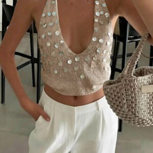 Sequin Halter Tank