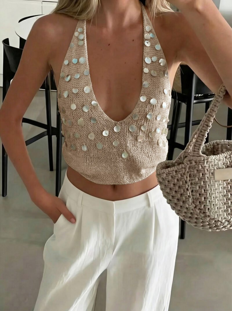 Sequin Halter Tank