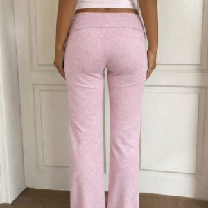 Regular Rise Straight Pants