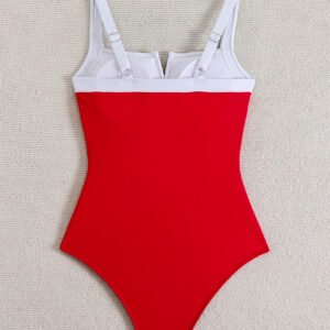Ruched Color Block Swimsuit