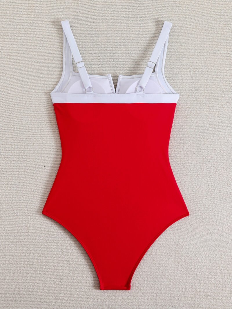 Ruched Color Block Swimsuit