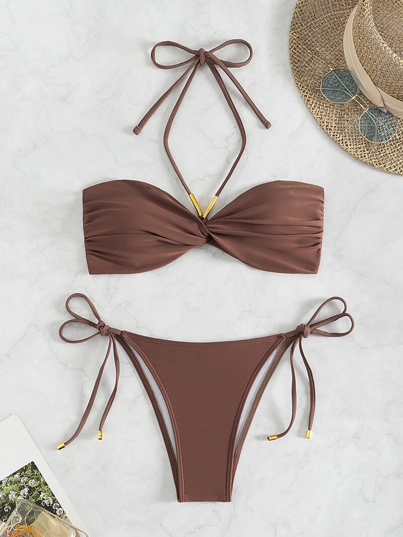 Halter Ruched Swimsuit