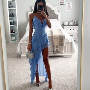 Asymmetric Cutout Maxi Dress