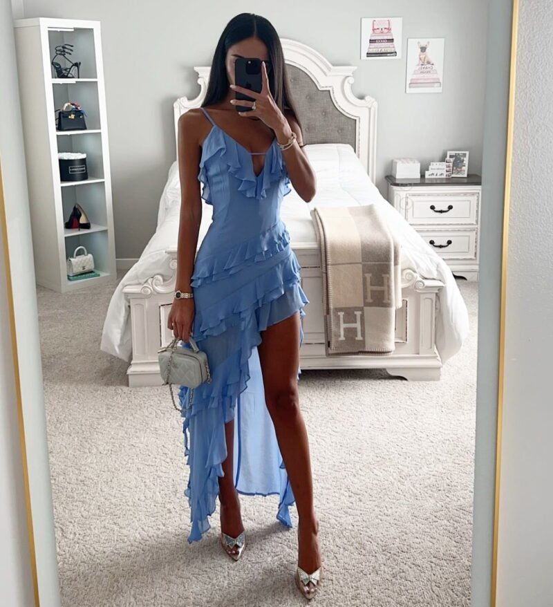 Asymmetric Cutout Maxi Dress