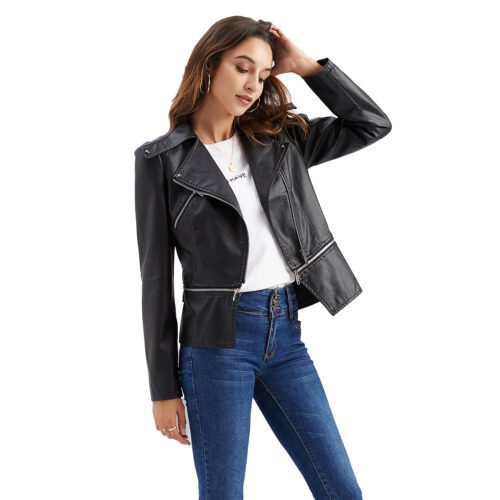 O1CN01xMMiY51DJLuvDJSFB_4242560195-0-cib.jpg Slim Fit PU Leather Jacket