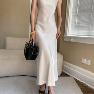 Ribbon Detail Satin Cami Dress