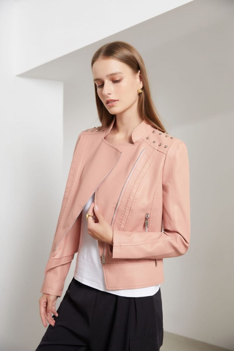 Rivet Leather Motorcycle Jacket