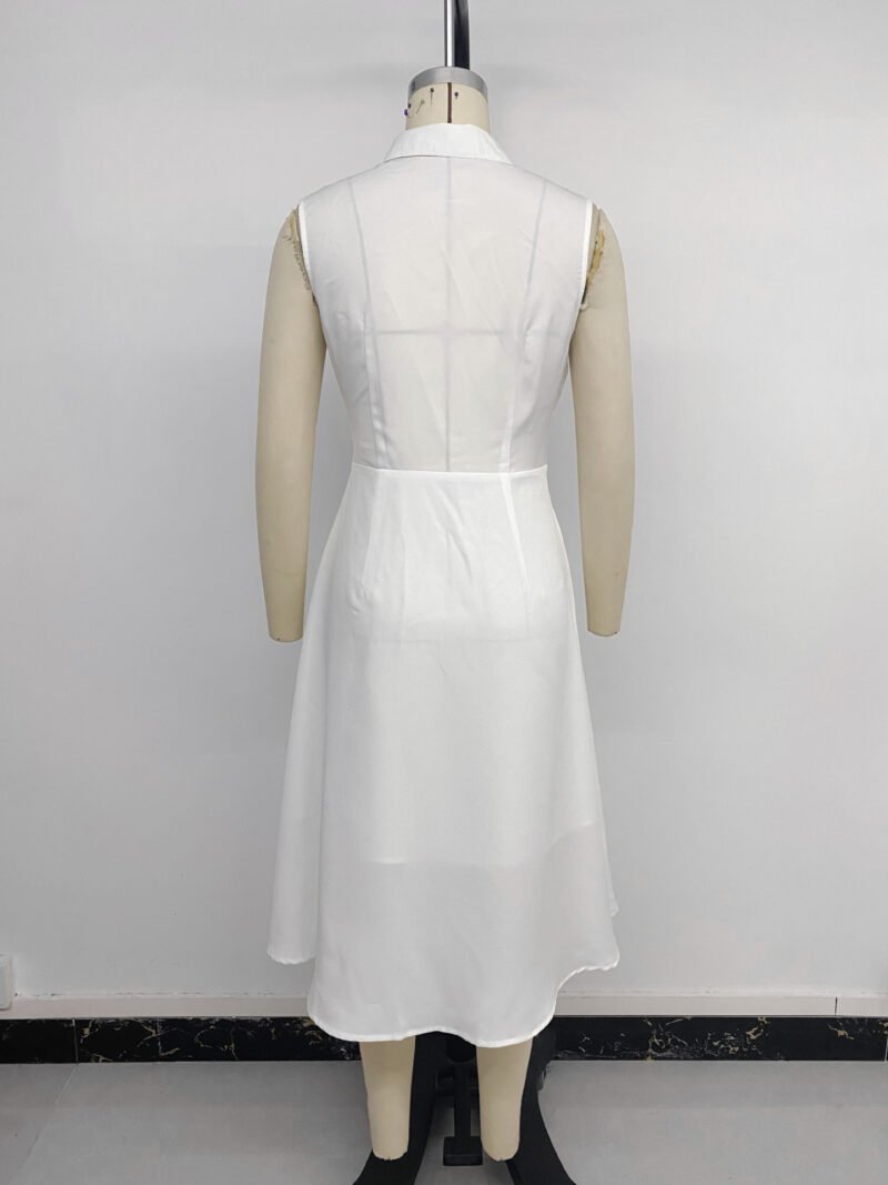 Contrast Bow Shirt Dress