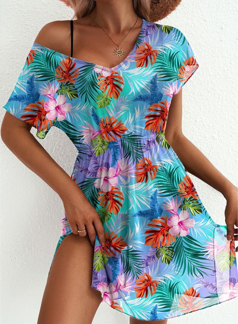 Ruched Split Mini Dress