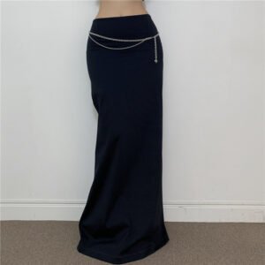 High Waist Slit Maxi Skirt