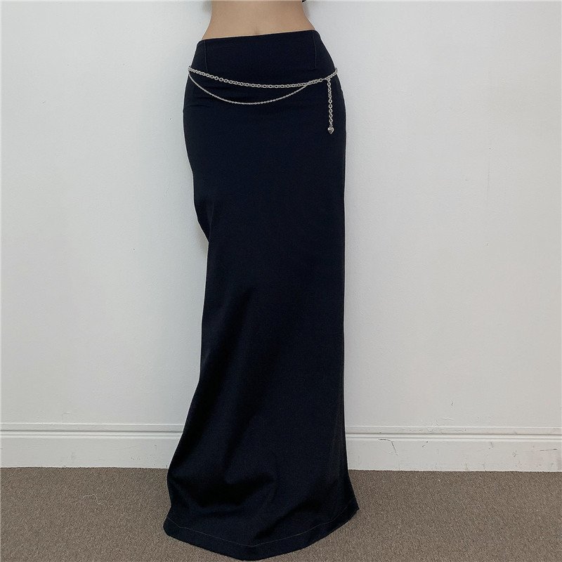High Waist Slit Maxi Skirt