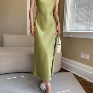 Ribbon Detail Satin Cami Dress