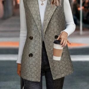 Double Breasted Knit Vest