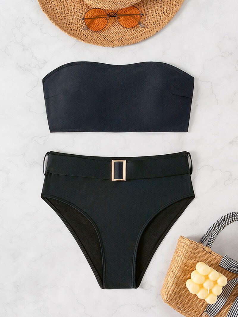 Strapless High Waist Bikini