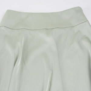 Glossy A-Line Maxi Skirt