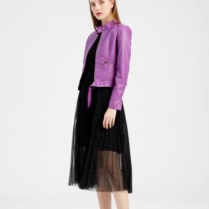 Faux Leather Zip Jacket