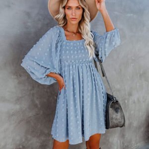 Smocked Ruffle A-Line Dress