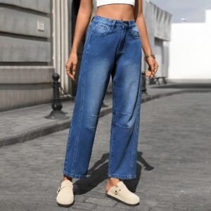 Washed Wide Leg Jeans